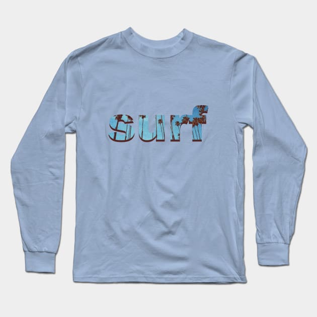 "Surf" simple shirt Long Sleeve T-Shirt by kalebsnow